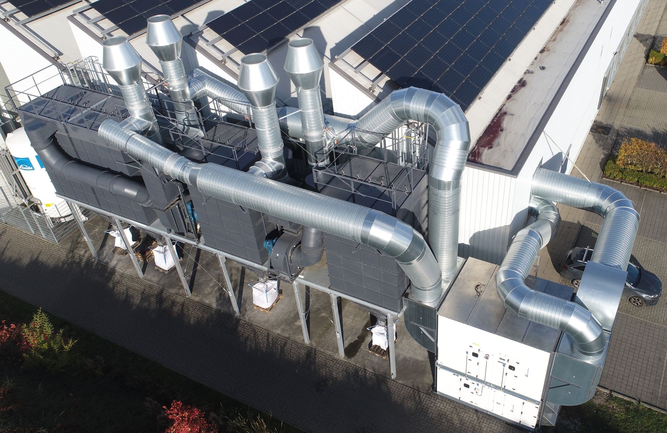 Staubfilteranlage zur Abscheidung von Graphitstaub